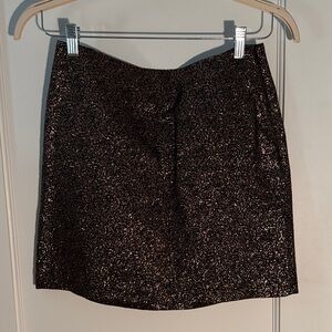 & Other Stories Black and Gold Floral Pencil Skirt